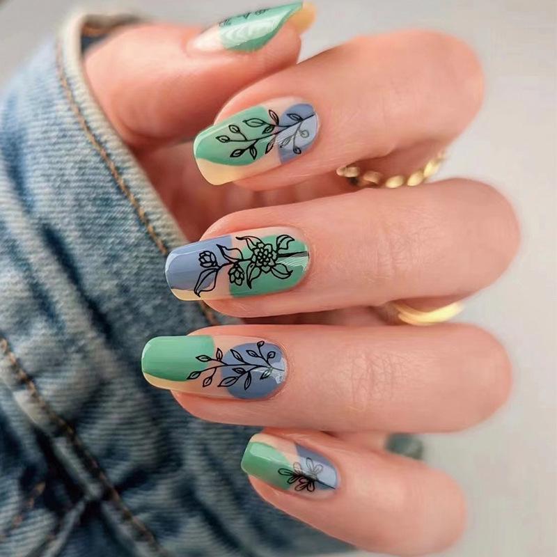 Cross-Border Wearable Nail Art: Super Long Press-On False Nail Tips