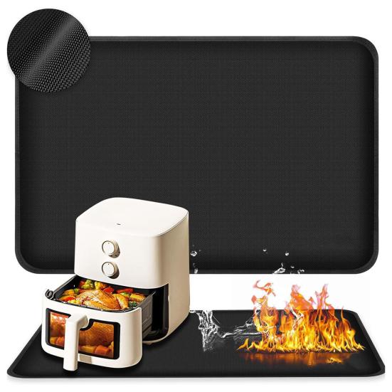 Heat Resistant Protective Pad for Air Fryer Coffee Maker Non-slip Countertop Mat Oil Stain Resistant Kitchen Appliance Accessory