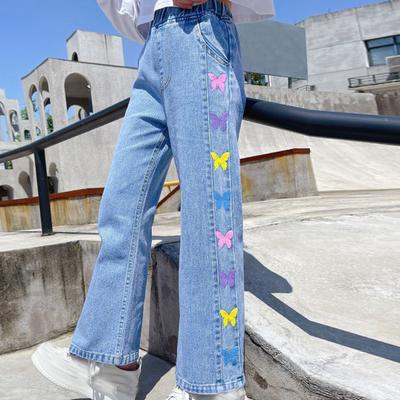 Summer Kids Girl Pants Jeans Girls' Wide Leg Pants
