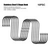 Stainless Steel S-shaped Hook Hook Door Space Saving Wardrobe Bag Rack Clothes Kitchen