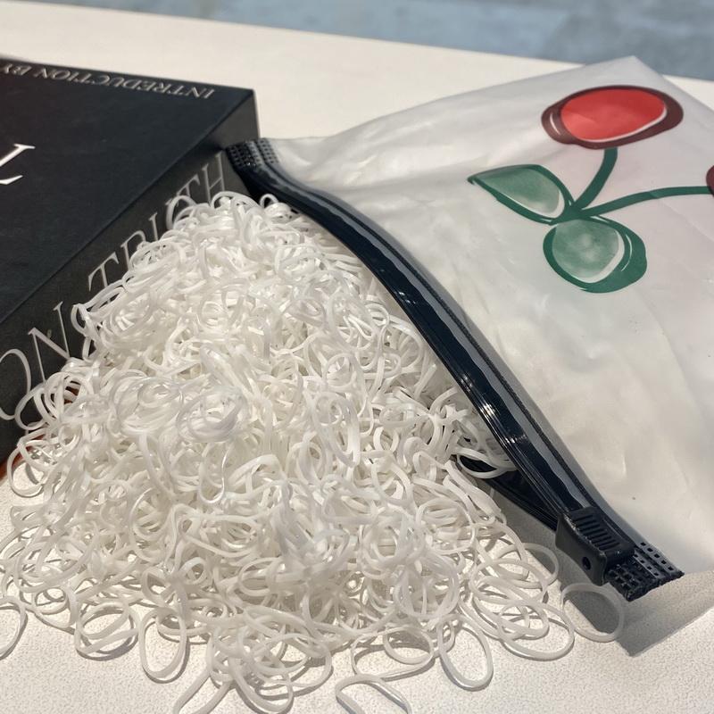 2000pcs/lot Small Disposable Transparent Hair Ties For Kid Girls Elastic Rubber Bands For Bracelets Baby Mini Hair Rope Headband