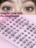 Brown Lashes New Type 10 Rows Glue Free Lashes Easy Application Eyelashes Reusable Lash Clusters with No Glue Needed