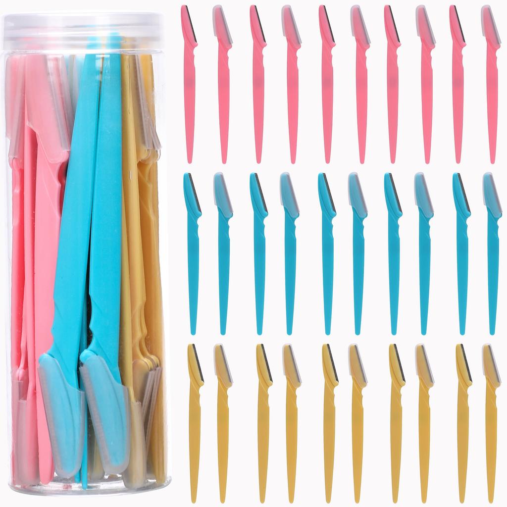 3/30/40 Stück Augenbrauentrimmer Make-up Schönheitswerkzeuge Sicherer Augenbrauenrasierer Gesicht Körper Haarentfernung Rasierer Klingen Augenbrauen Formung Messer