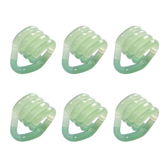 1/6Pcs Glow-in-the-dark Plastic Twisted Toy Stress Relief Focus Hand Finger Flexibility Training Portable Travel Educational Twisting Loop Fidget Toy