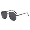 Retro metal large frame men's double beam polarized sunglasses driver driving sunshade sunglasses fishing glasses toad glasses