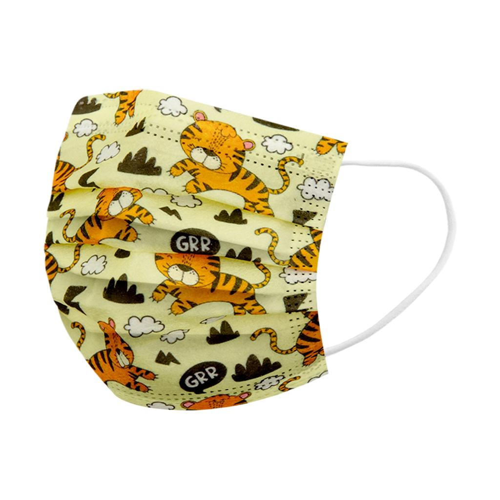 10PCS  Children's Kids Disposable Face Mask Cute Print  Facial 3Ply Masks