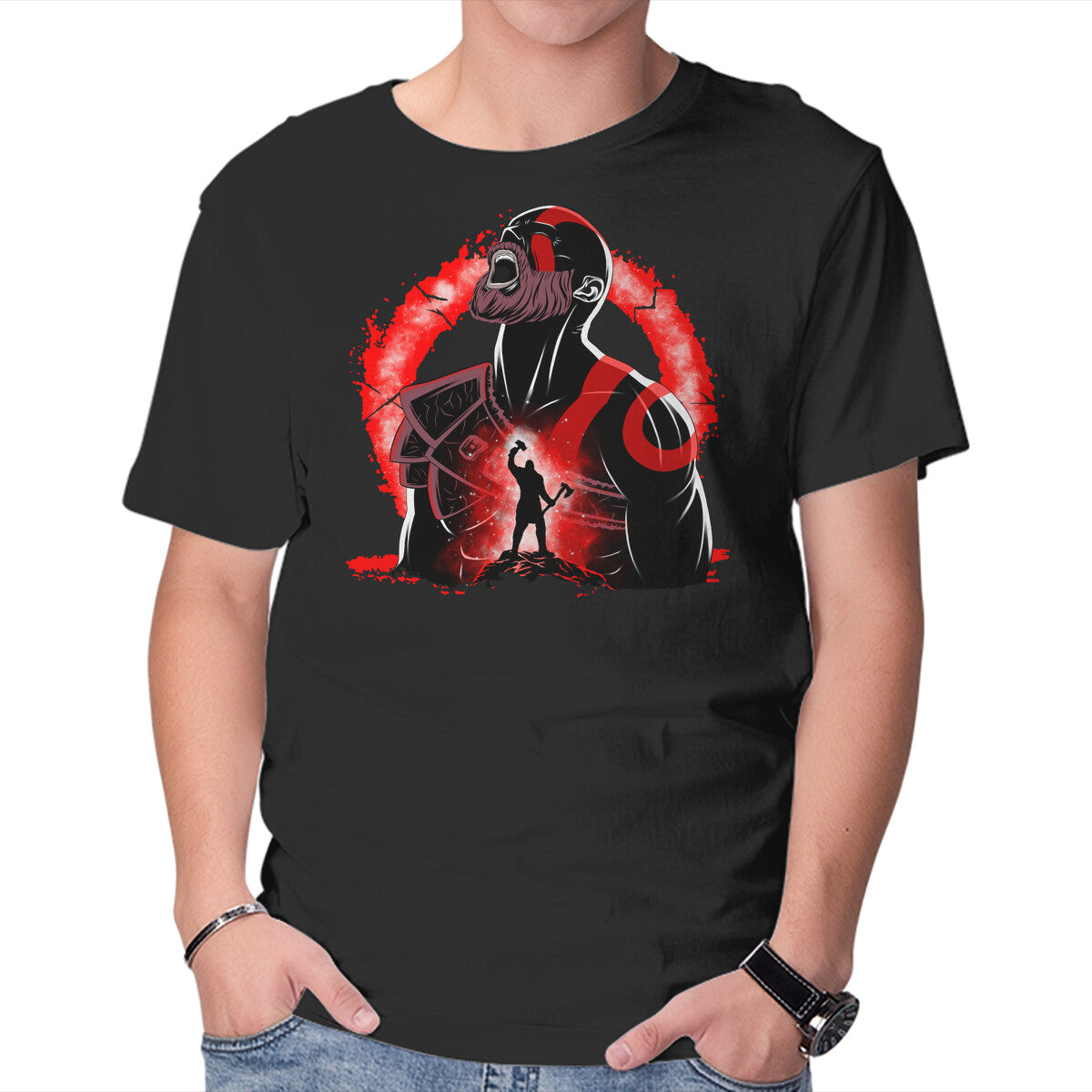 Unisex Crew Neck T-Shirt Spartan Rage Graphic Short Sleeve Casual Tee XXL