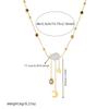White Shell Cloud Star Moon Tassel Drop Niche Fashion Jewelry Necklace