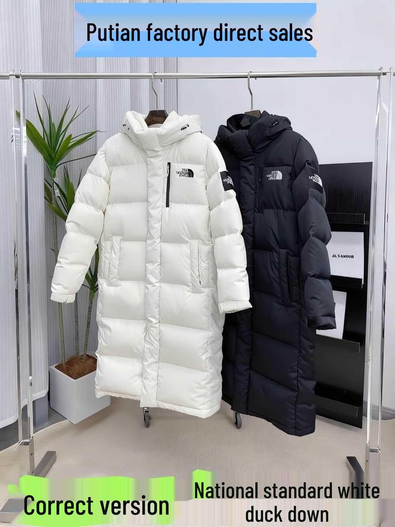 North Face Unisex Uzun Kalın Kaz Tüyü Mont: Diz Üstü, Su Geçirmez, Kapüşonlu Kışlık Mont
