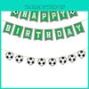 Vibrant Soccer Football Theme Party Decor Happy Birthday Banner For Special Celebrations