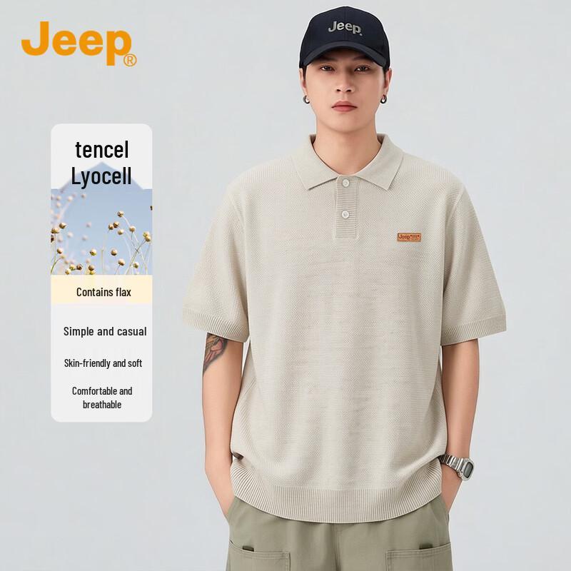 JEEP Men s Premium Heavyweight Short Sleeve Polo Shirt XL