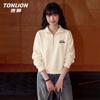 TonLion Women's Polo Collar Letter Print Sweatshirt