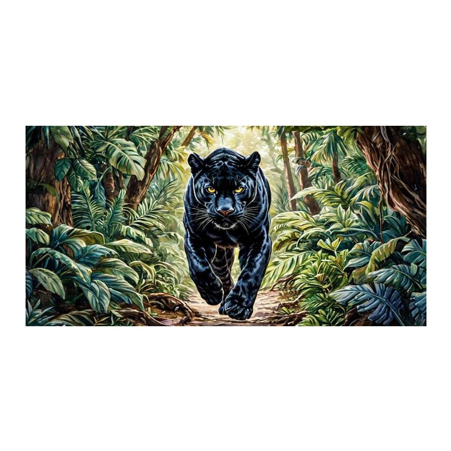 Jungle Black Panther Large Size Diamond Painting New Collection Wild Animals Diy Full Drill Rhinestone Embroidery Mosaic Cross Stitch Kits