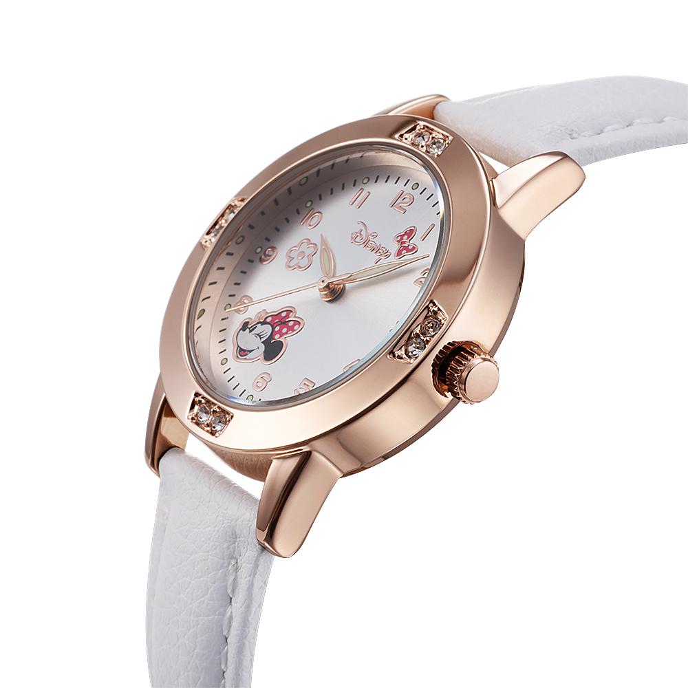 Dijeuni Minnie Mouse Character Student Leather Band Wristwatch D13530Wh