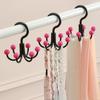 6pcs Six Claws Rotating Hook Portable Multi-Functional Hooks Sturdy Hat Tie Bag Hook  Home Storage