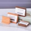 Solid Wood Table Sign Holder - Beveled Base for Hotels, Restaurants, and Shops