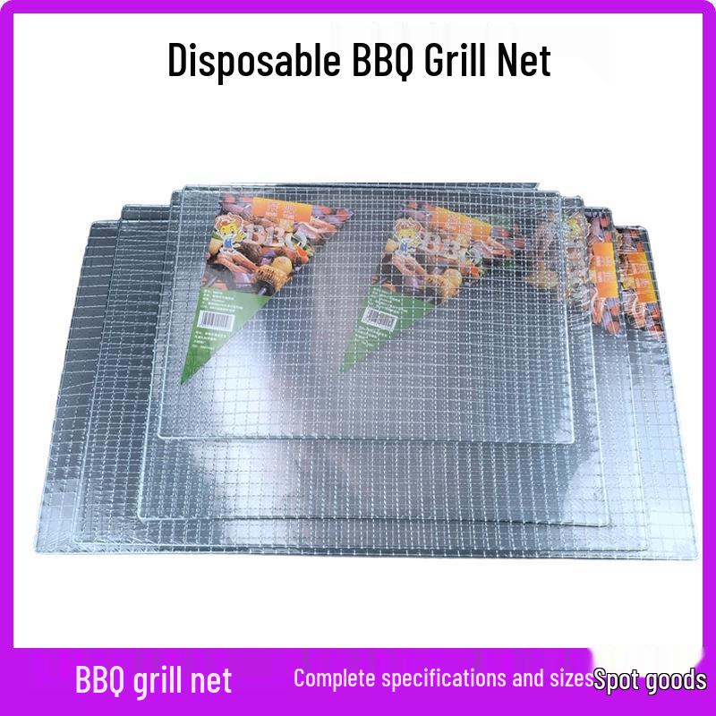 Portable Disposable BBQ Grill: Multi-Purpose Electroplated Mesh Rack