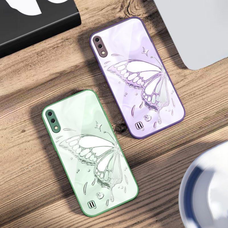 Butterfly of Ice Crystals For Samsung M02 12 Note 8 9 10 20 A 01 A02 A03 Core 04 05 06 10 12 13 14 15 A16 Glass Ultra Phone Case