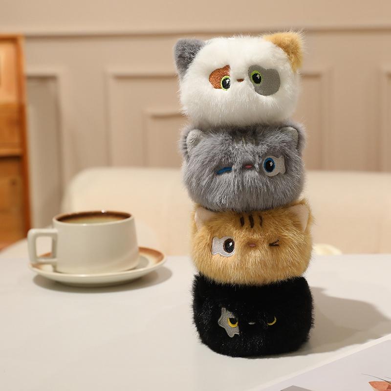 Gatti Neri Carini Arancioni Grigio Peluche Cartoni Animati Gatti Realistici Gattini Bambole Ciondoli Zaino Regali di Compleanno per Bambine