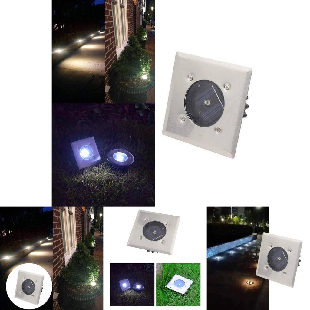 Outdoor Solar Edelstahl Einbauleuchte Rundes Design Für Gartenweg Dekoration