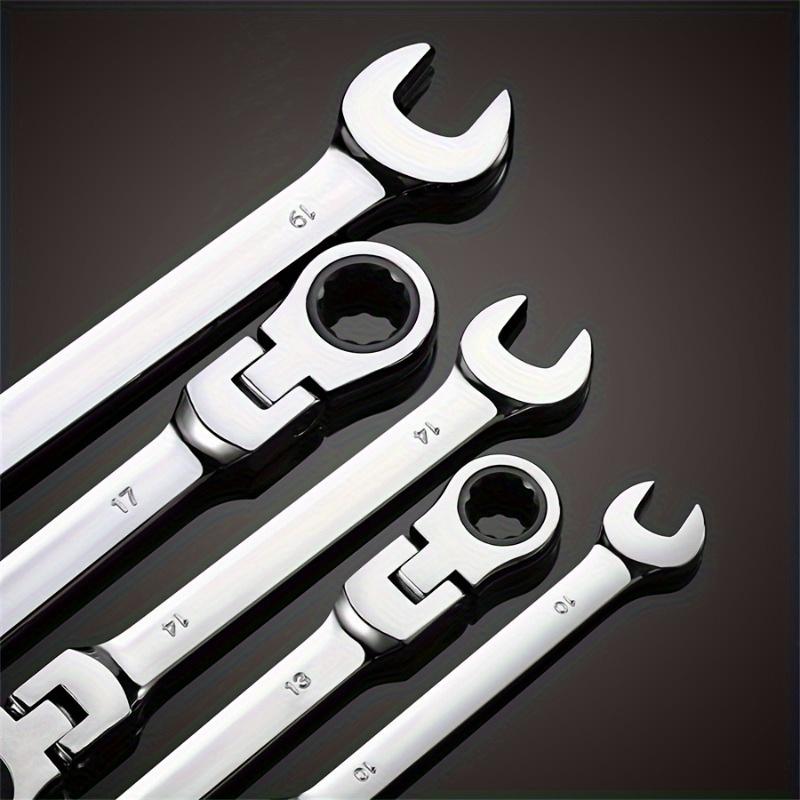 1Set Industrial Adjustable Ratchet Wrench Set Complete Chrome Vanadium Steel Quick Release Torx Head for Heavy Duty