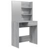 820491 vidaXL Coiffeuse avec miroir Sonoma gris 74,5x40x141 cm