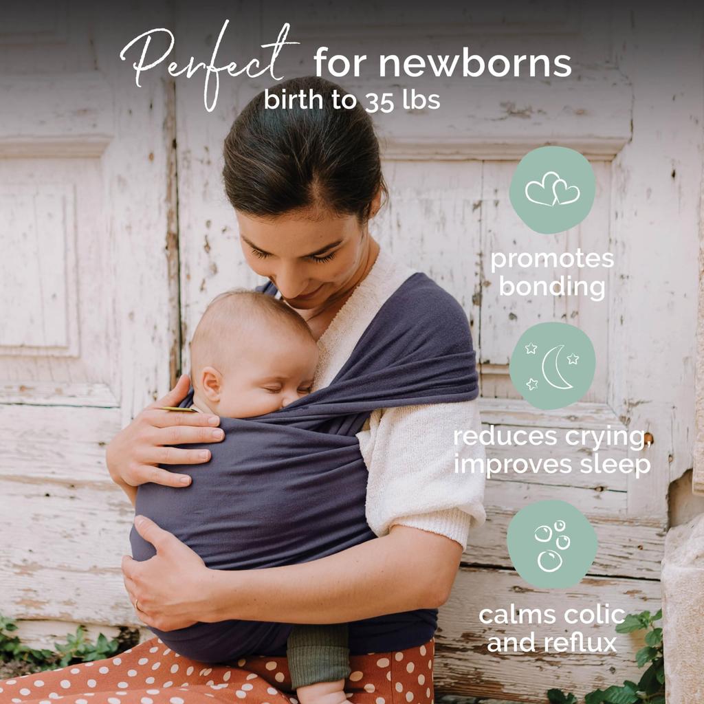 Boba Wrap Baby Carrier Authorized Distributor Dark (Japanese Product) (Organic Gray)