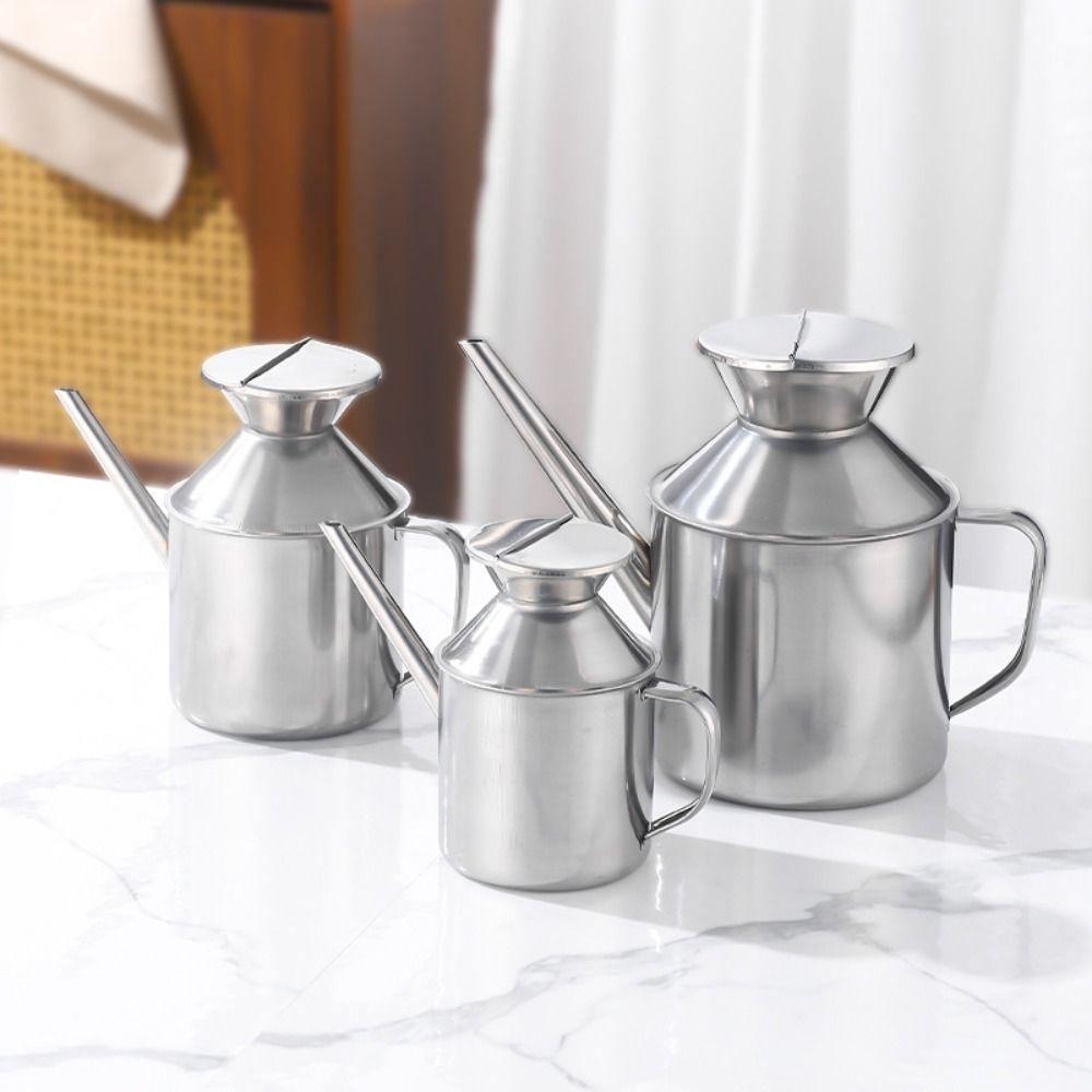 Stainless Steel Oil Bottle Lard Strainer Multipurpose Cooking Oil Strainer With Filter Storage Container Filter Tank Kitchen