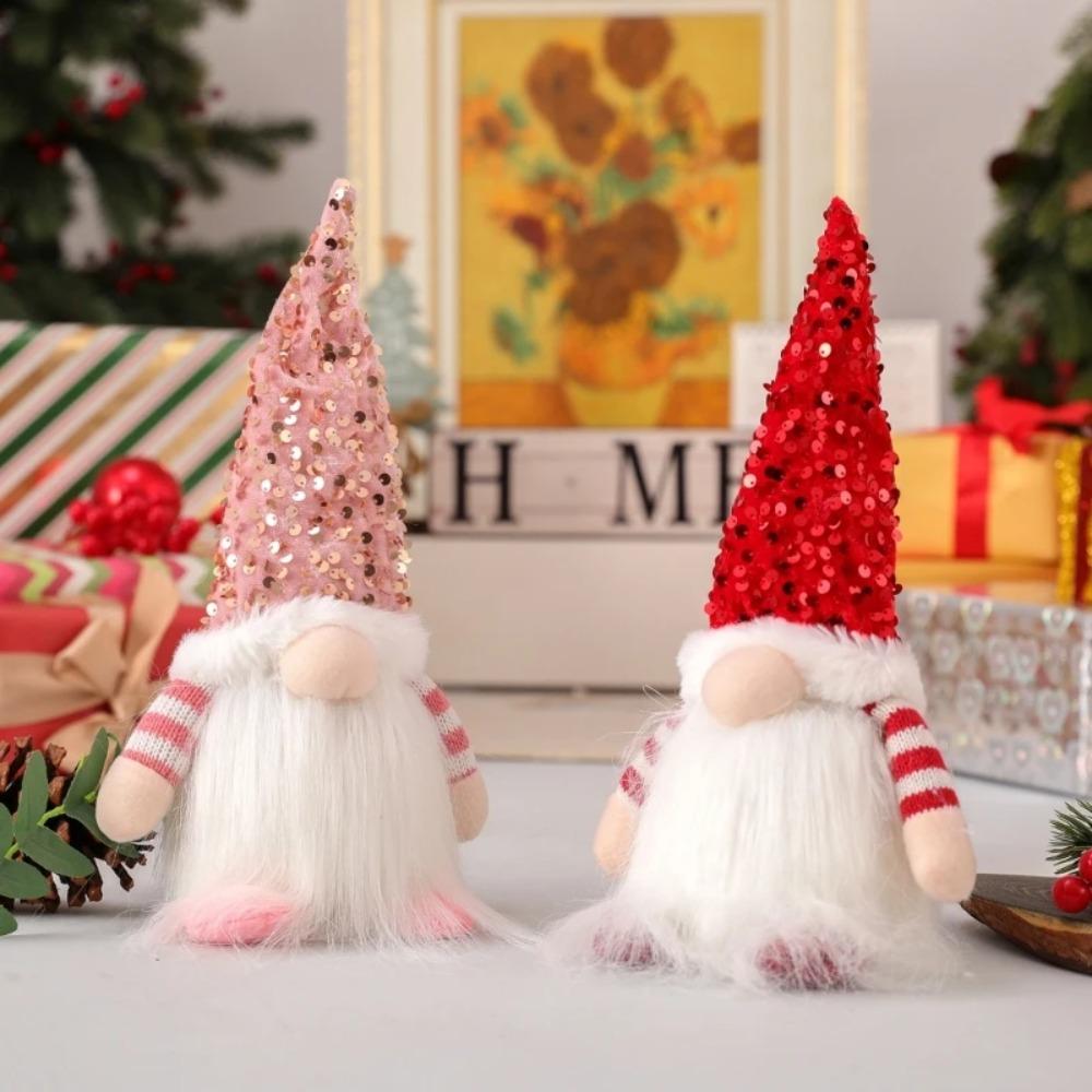 with LED Lights Glowing Faceless Doll Ornament Luminous Christmas Gnomes Toys  New Year Gift