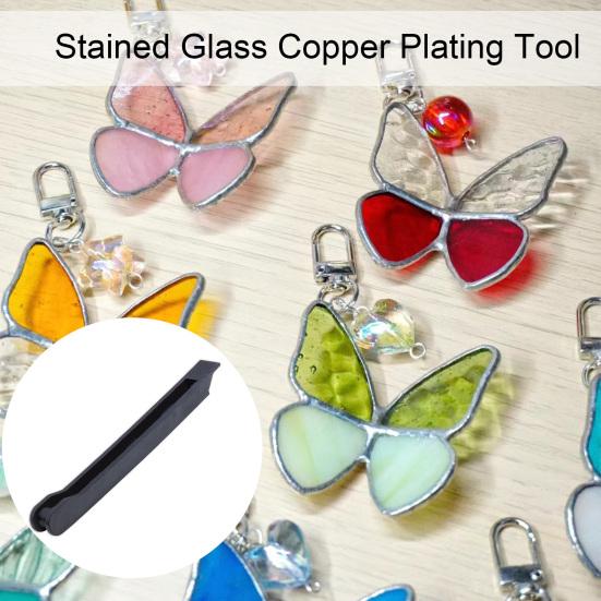 Řezačka na skleněné měděné fólie Ruční fóliovač Ergonomický DIY Nástroj na fóliování z barevného skla Vyšší rychlosti pletení Příslušenství pro balení fólií pro 7/32