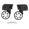 2 Pcs Silent Shock Absorbing Luggage Wheels Double Row 360 Degree Rotating Universal Wheels Matching Screws