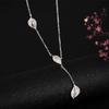 Three-Leaf Clavicle Chain: Simple, Versatile, Non-Fading Women's Necklace in Trendy Ins Style