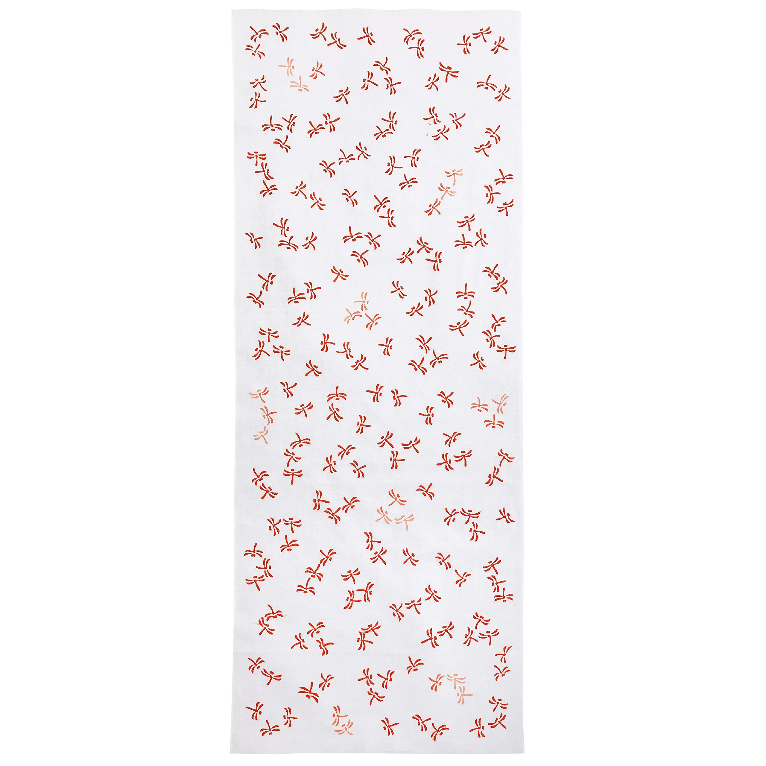 

Tenugui Cotton Made in Japan Edoten Limited Edition Color Dragonfly [Nashien Dyeing] (Tenugui) - Chū-sen (Dyed) - 100% - - - (Red Gradient)