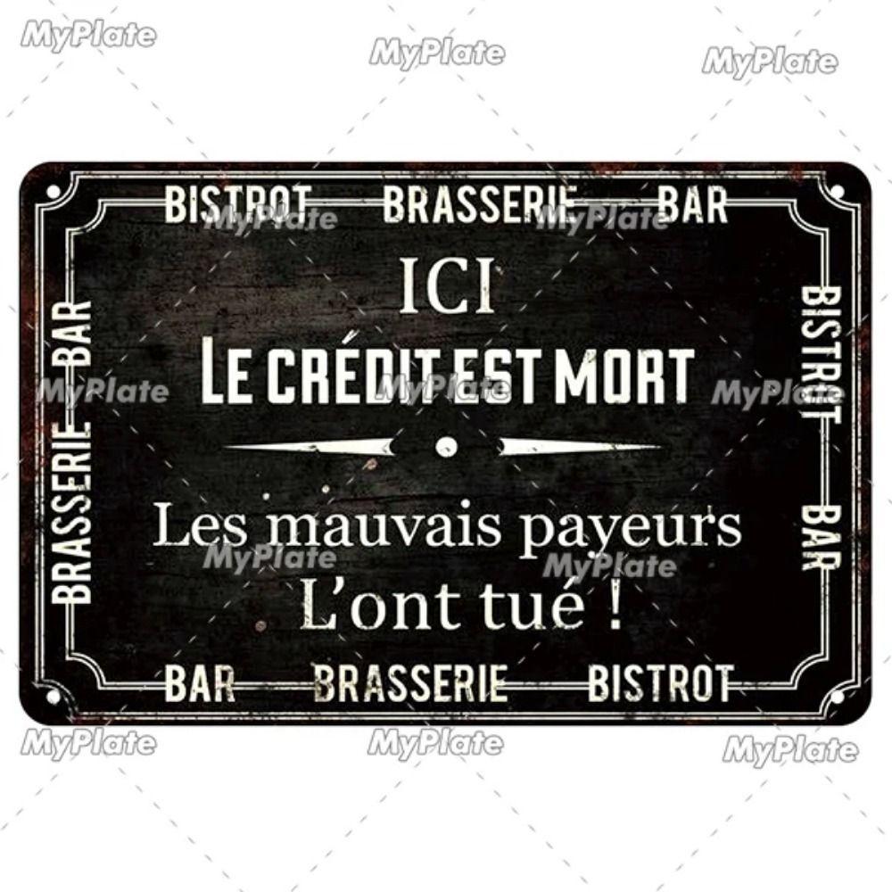 Vintage Metal Sign with Famous French Proverbs Iron Plate Retro Home Decor Gift