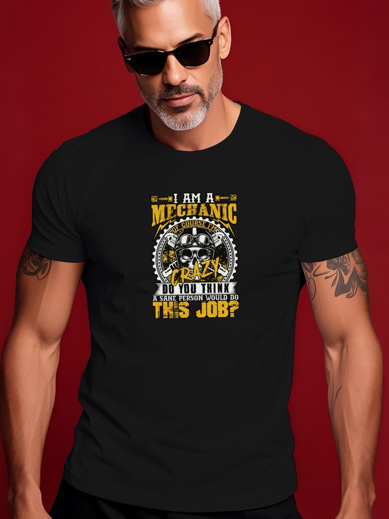Retro Skeleton Mechanic Graphic Tshirt -  I AM A MECHANIC... L