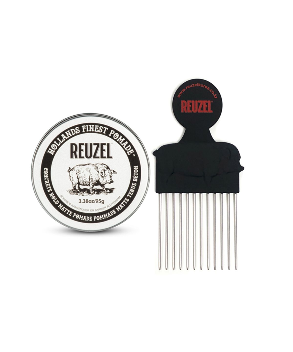 Concrete Matte Pomade 95g + Pomade Comb