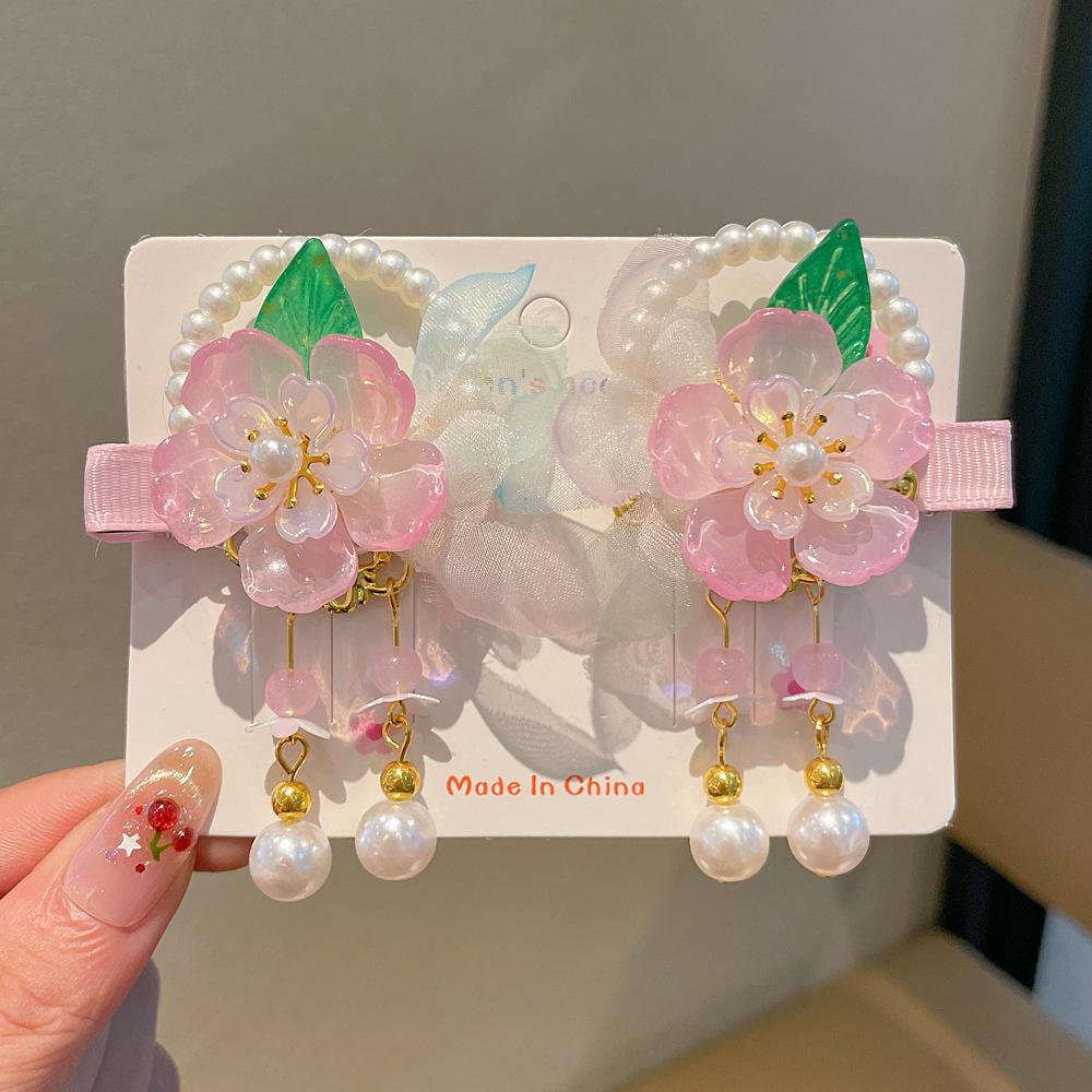 Chinese Style Hanfu Hairpin Set for Girls - Includes Hair Clips, Swaying Tassels, and Butterfly Accessories