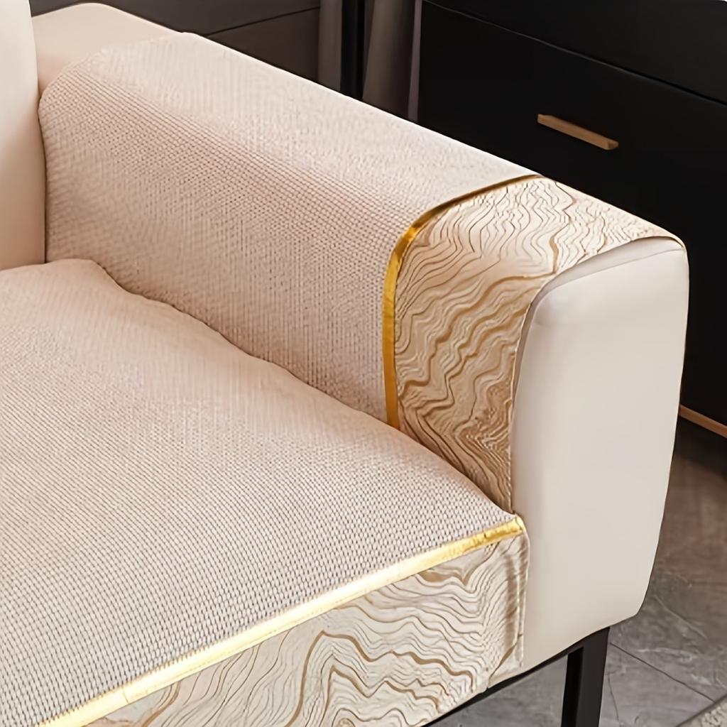 Light Luxury Chenille Sofa Cover For Living Room Pets Kids Sofa Towel Mat Solid Color Non-Slip Couch Cushion Slipcover