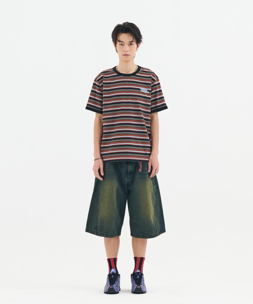 Nontai Multi Stripe Ringer Tee (Black)