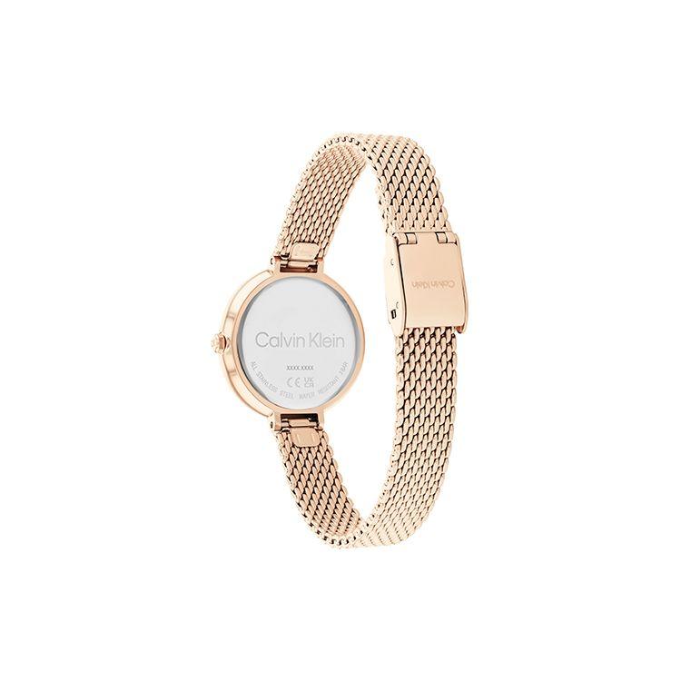 Calvin Klein Timeless Series Watch Quartz Movement Stainless Steel Strap 28Mm White Dial Simple Milan Strap Women Watches Silver 25200083