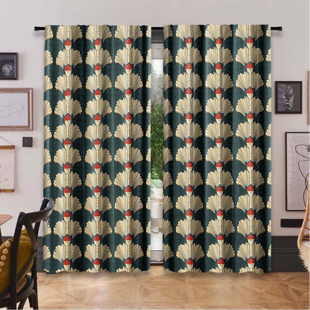 Floral Curtains Art Nouveau Style Romantic Flowers Nature Design Bedroom Bathroom Living Room Dining Kitchen Study Curtain Set Of 2 Made Polyester