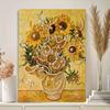 Pearl Van Gogh's Sunflowers DIY Diamond Art Kits 15.7x19.6inch Gem Art Diamond Painting Kits Without Frame for Adults Gift Idea Home Wall Decor