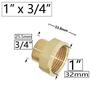 Brass 1/4" 1/2'' 3/4'' 3/8" 1" Male Female Refering Thread Connecter Copper Transition Coupling Adapter Garden Watering Fittings