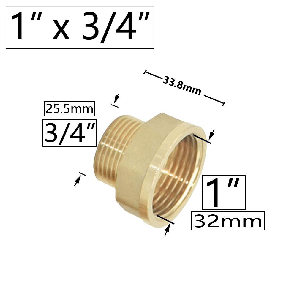 Brass 1/4" 1/2'' 3/4'' 3/8" 1" Male Female Refering Thread Connecter Copper Transition Coupling Adapter Garden Watering Fittings