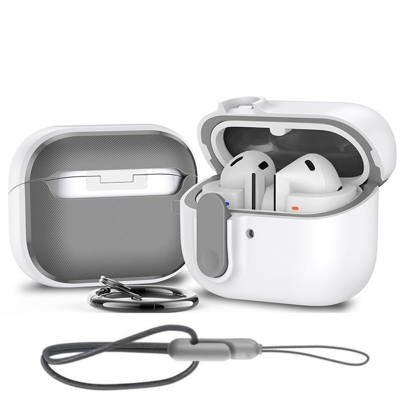 Pentru Samsung Galaxy Buds 3 /3Pro Carcasă cu Blocare de Securitate Carcasă de Protecție Husă cu Șnur pentru Samsung Galaxy Buds 3 (Albastru Pufos)