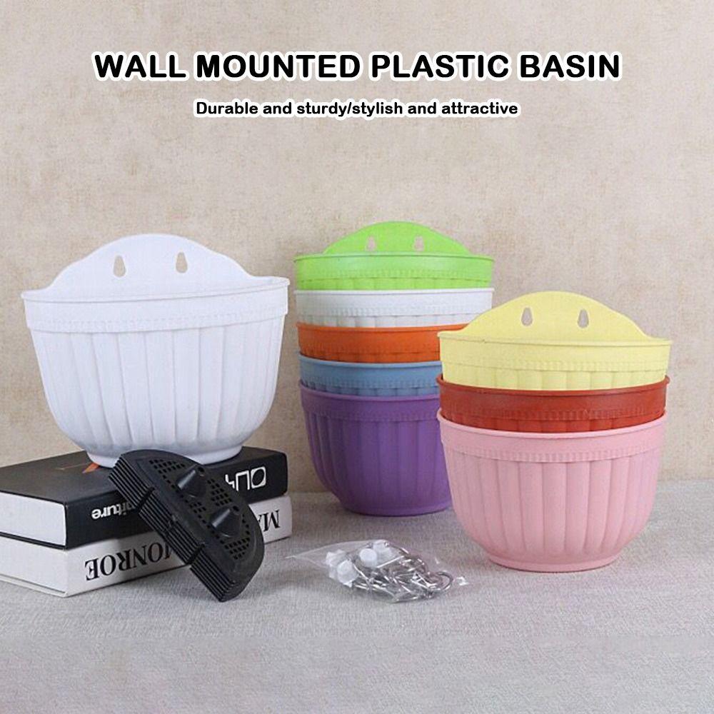 Colorful Flower Pot Semi-circular Succulent Hanging Gift Plant Holder Home Garden