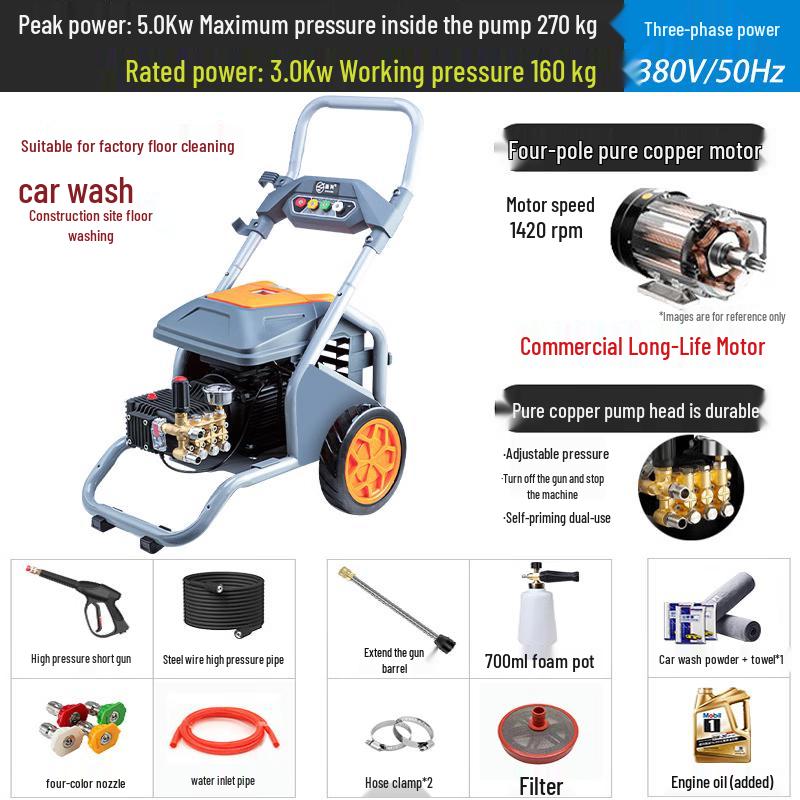 Black Cat Duke Automatic Industrial High-Pressure Washer CN plug (adapter included)