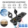 12V Fast Charger Switch Pannel Dual USB Power Socket Plug Waterproof Car Charger Auto Socket for Car Boat for Car Charging