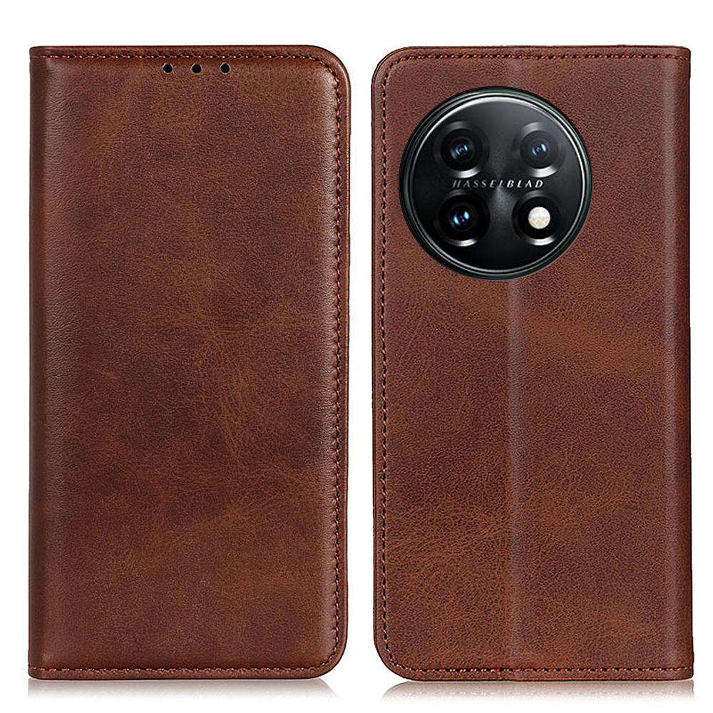 For OnePlus 11 5G Magnetic Auto Closing Mobile Phone Stand Case Split Leather Drop-proof Cover Wallet