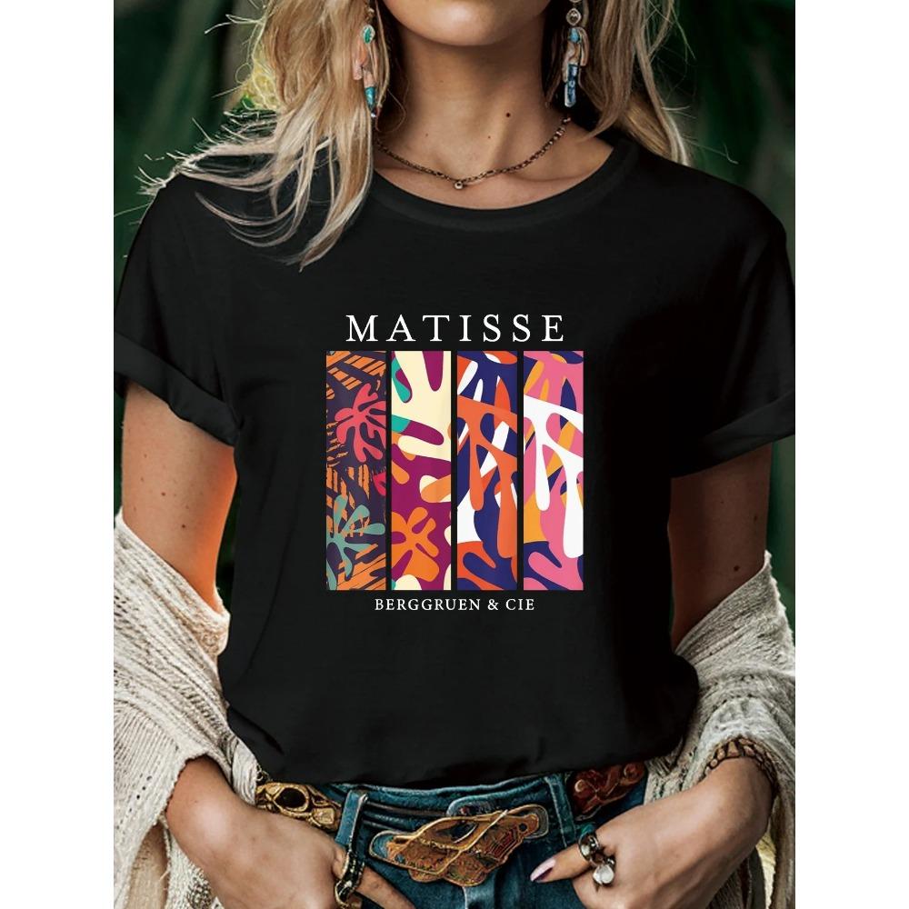 Henri Matisse Women Print T-shirt Women's Harajuku Short Sleeve Casual Women's T-shirt Clothing Street Tees Aesthetic Clothes
